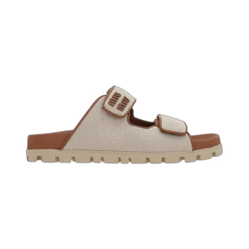 Miu Miu Two-Toned Slip-On Sandals
