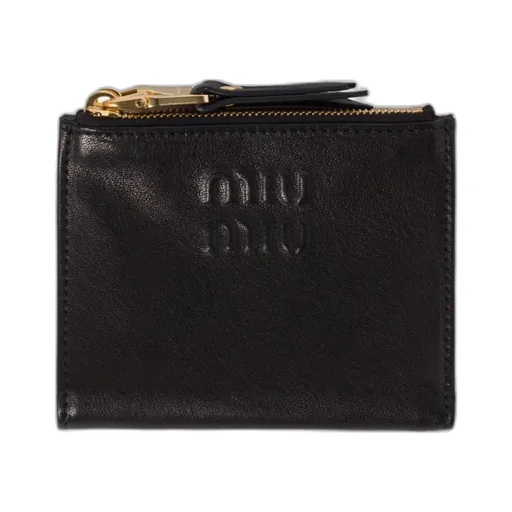 Miu Miu Logo Embossed Zipped Wallet