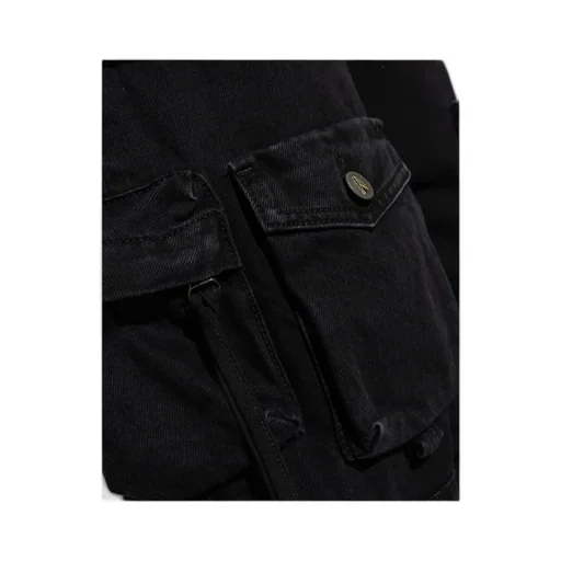 The Attico Logo Patch Cargo Jeans
