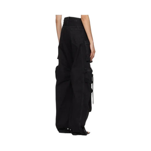 The Attico Logo Patch Cargo Jeans