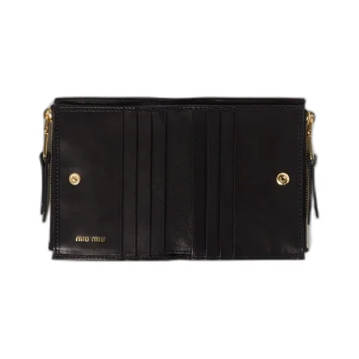 Miu Miu Logo Embossed Zipped Wallet