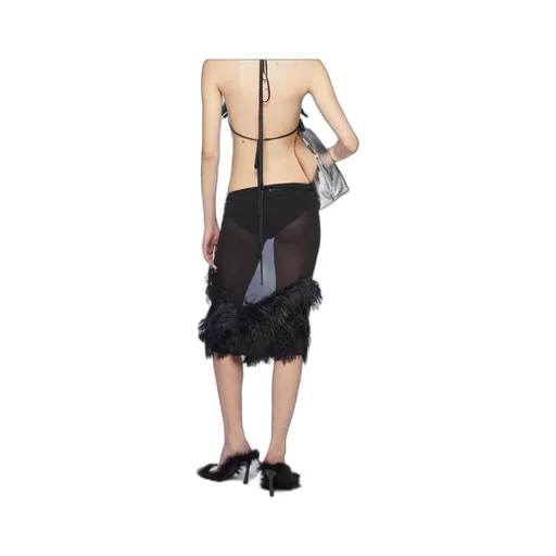The Attico Embroidered Midi Skirt