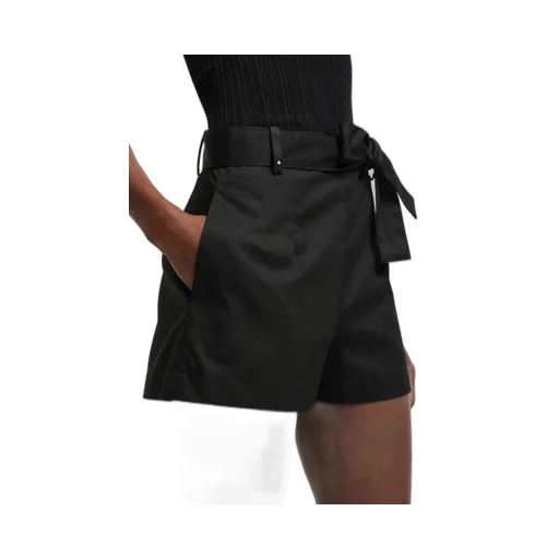 Moncler Pleat Detailed Belted Shorts