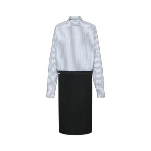 Reversed Stripe Shirtdress