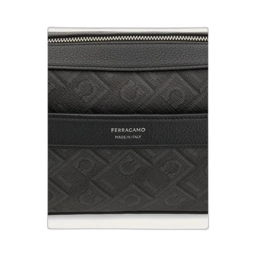 Ferragamo Monogram Jacquard Zipped Crossbody Bag