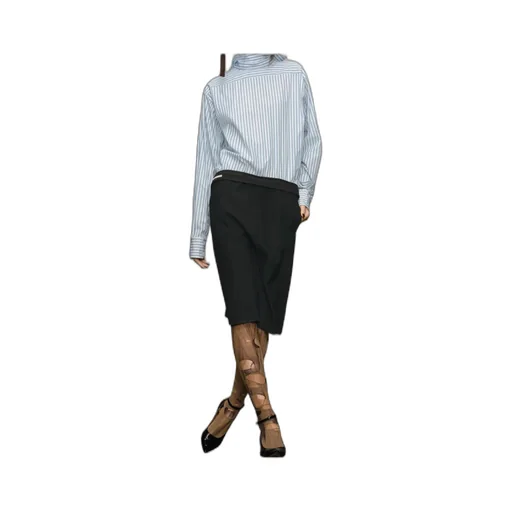 Reversed Stripe Shirtdress