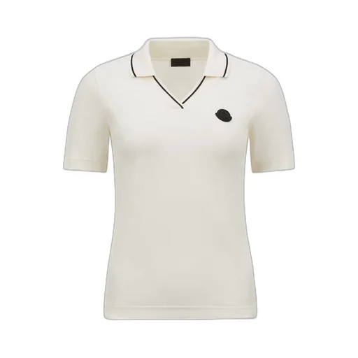 Moncler Logo Patch Piquet Polo Shirt