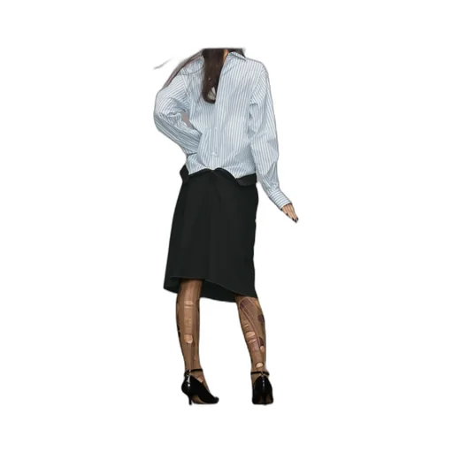 Reversed Stripe Shirtdress