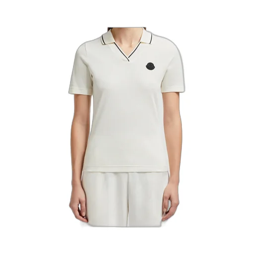 Moncler Logo Patch Piquet Polo Shirt