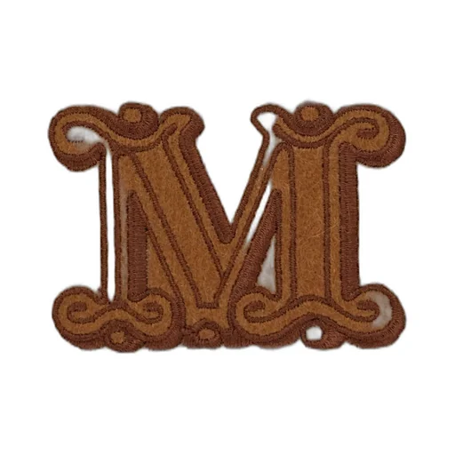 Max Mara Logo Embroidered Fringed Edge Scarf