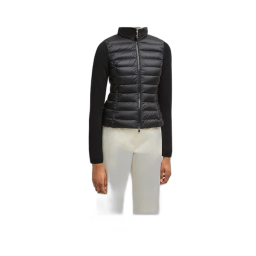 Moncler Logo Patch Padded Zip-Up Cardigan