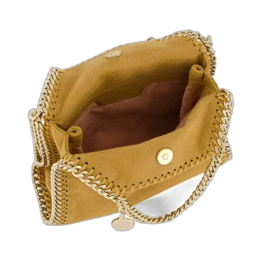 Stella Mccartney Whipstitch-Chain Small Top Handle Bag