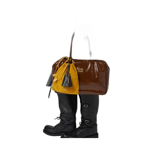Beau Naplak Patent Leather Bag