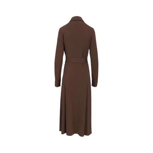 Max Mara Tortona Button Detailed Belted Shirt Dress