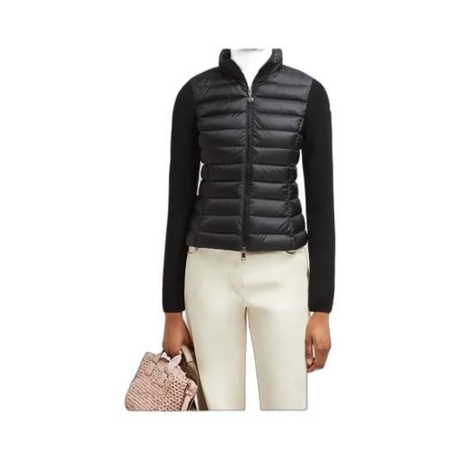 Moncler Logo Patch Padded Zip-Up Cardigan