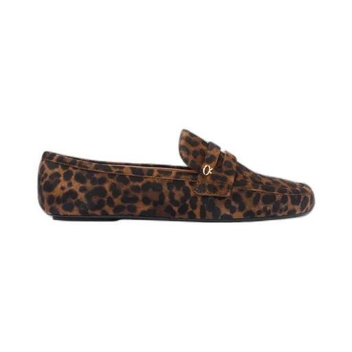 Gianvito Rossi Giorgia Loepard Printed Loafers