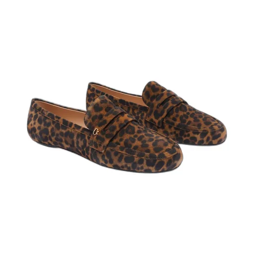 Gianvito Rossi Giorgia Loepard Printed Loafers