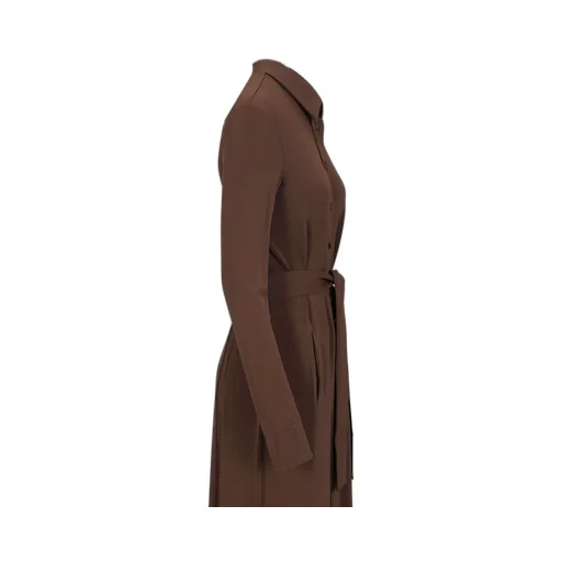 Max Mara Tortona Button Detailed Belted Shirt Dress
