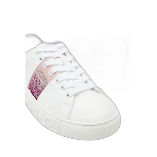 Versace Greca-Embellished Lace-Up Sneakers
