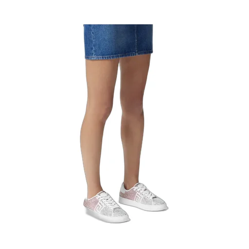 Versace Greca Embellished Lace-Up Sneakers