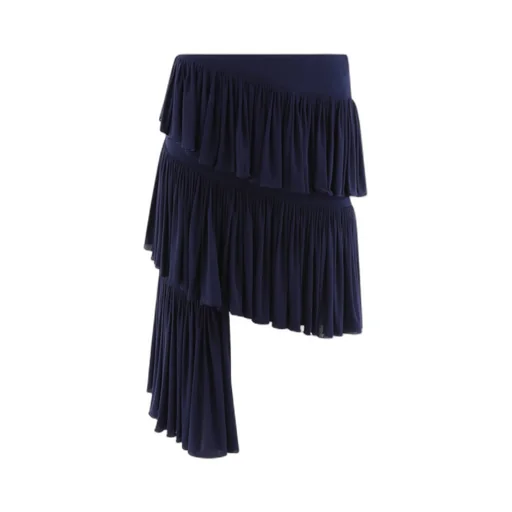 AlaÏA Asymmetrical Jersey Spiral Skirt