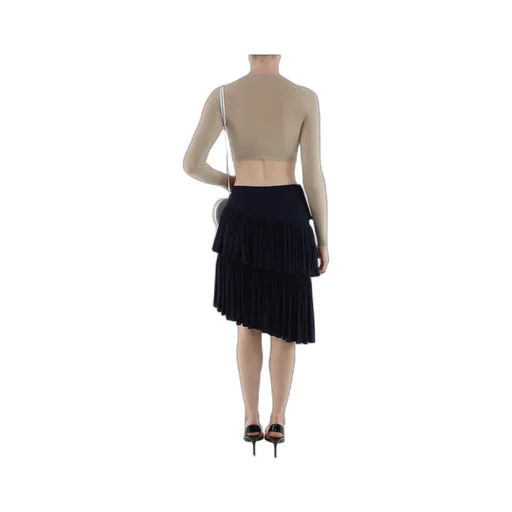AlaÏA Asymmetrical Jersey Spiral Skirt