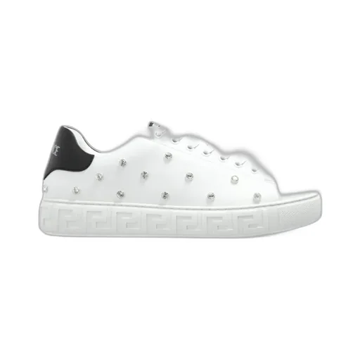 Versace Embellished Lace-Up Sneakers