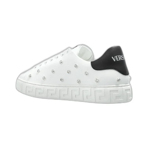 Versace Embellished Lace-Up Sneakers