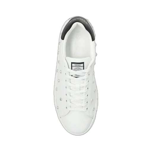 Versace Embellished Lace-Up Sneakers