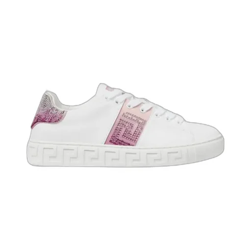 Versace Greca-Embellished Lace-Up Sneakers