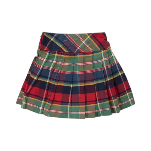 Polo Ralph Lauren Kids Plaid Pleated Twill Wrap Skirt
