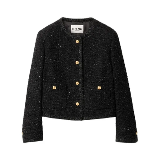 Miu Miu Button-Up Cropped Jacket