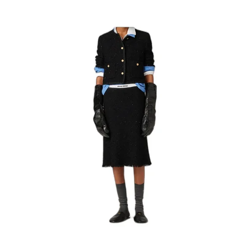 Miu Miu Button-Up Cropped Jacket