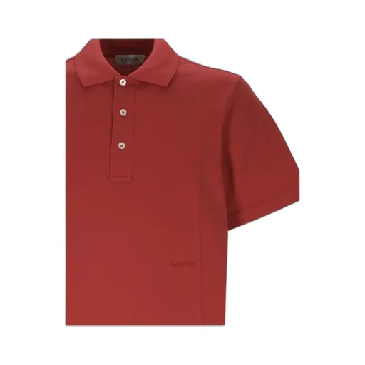 Lanvin Logo Embroidered Short Sleeved Polo Shirt