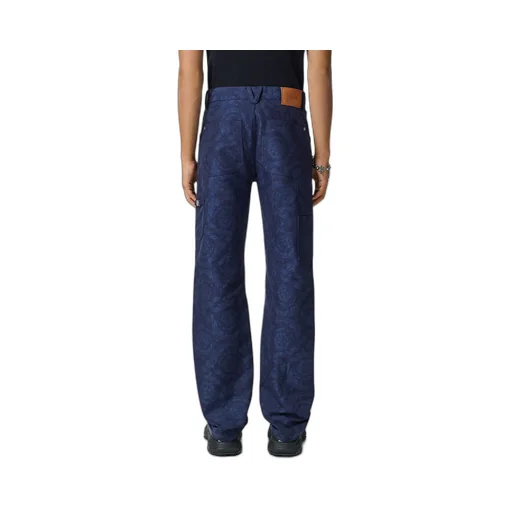 Versace Baroque-Pattern Straight Leg Trousers