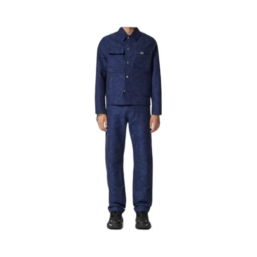 Versace Baroque-Pattern Straight Leg Trousers