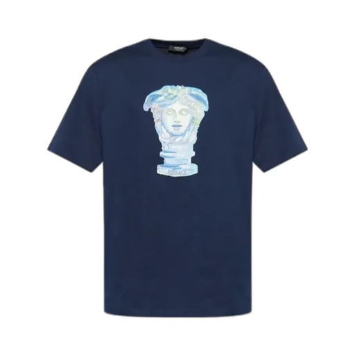 Versace Medusa Head-Embroidered Crewneck T-Shirt