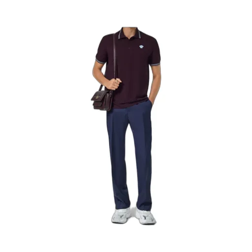 Versace Medusa-Embroidered Short-Sleeved Polo Shirt