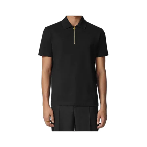 Versace 1/4 Zipped Short-Sleeved Polo Shirt