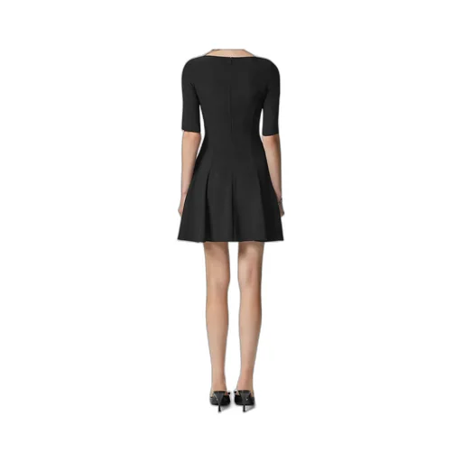 Versace Safety Pin Detailed Half Sleeved Dress