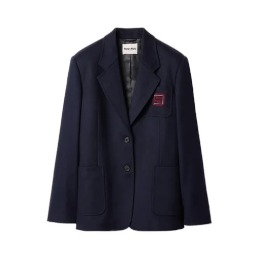 Single-Breasted Velour Jacket