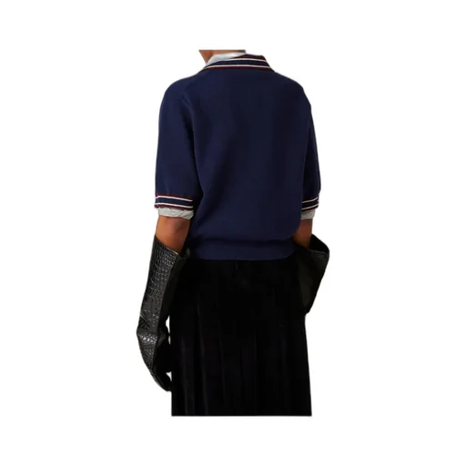 Miu Miu Logo-Patch Short-Sleeved Polo Shirt