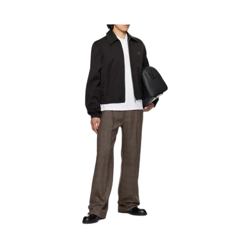 Ami	Paris Logo-Lettering Zip-Up Bomber Jacket