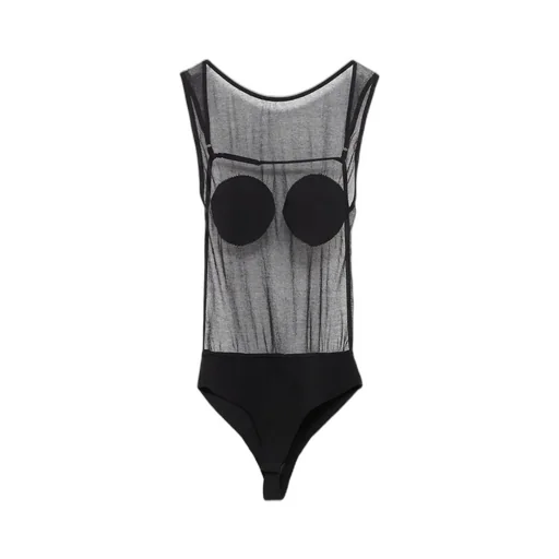Jacquemus Le Body Platano Sheer Panelled Bodysuit