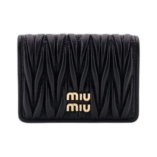 Miu Miu Logo-Lettering Matelassé Cardholder
