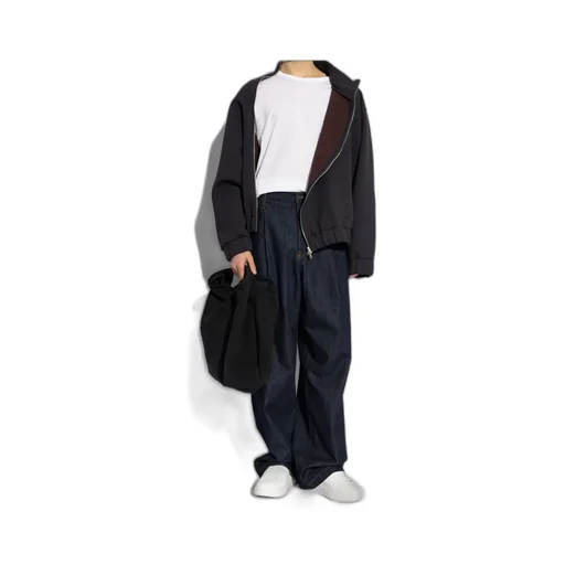 Open-Necked Black Shirt