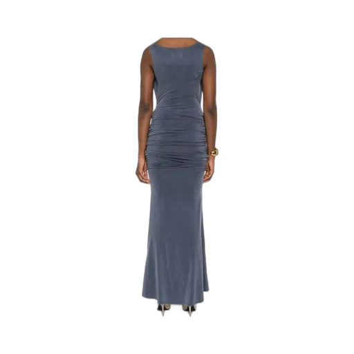 Vivienne Westwood Scoop Neck Ruched Maxi Dress