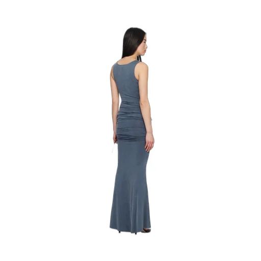 Vivienne Westwood Scoop Neck Ruched Maxi Dress