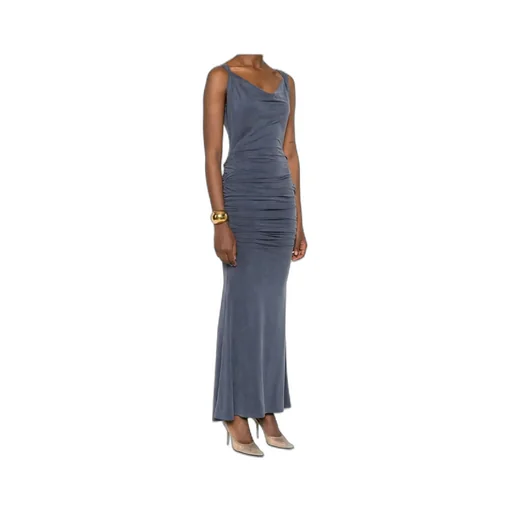 Vivienne Westwood Scoop Neck Ruched Maxi Dress