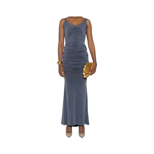 Vivienne Westwood Scoop Neck Ruched Maxi Dress